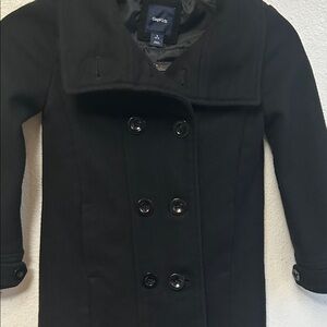 GAP Kids Classic Black Pea Coat
